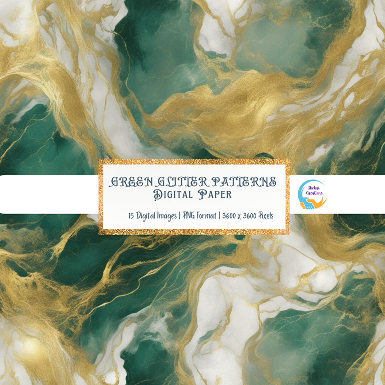 Enhance Your Space: 15 Green Liquid Gold Patterns for Wall Hanging