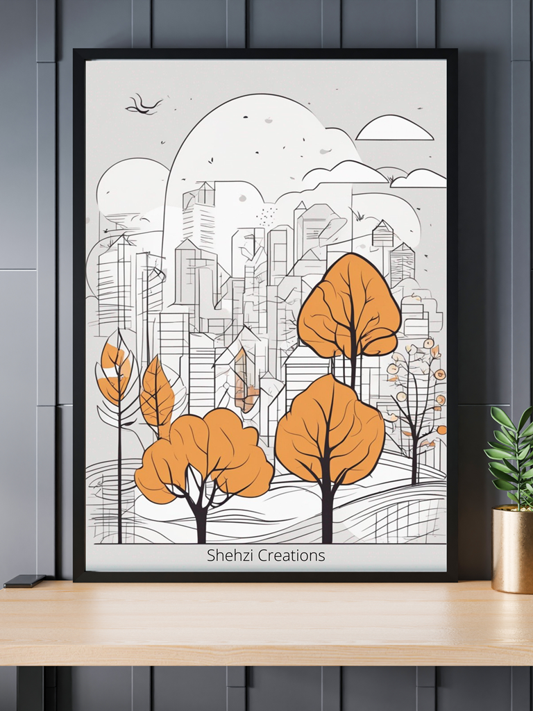 mpower Creativity: 20 Japandi Line Art Paintings for Kids and Schools