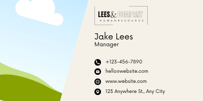 Customizable Minimalist font and line Email Signature Template for Canva - Small Business Branding, beige