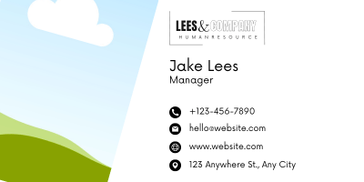 Customizable Minimalist font and line Email Signature Template for Canva - Small Business Branding, white
