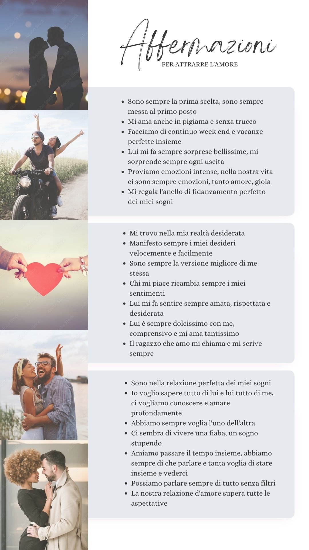 affermazioni per attrarre l'amore, crescita personale, legge di attrazione
