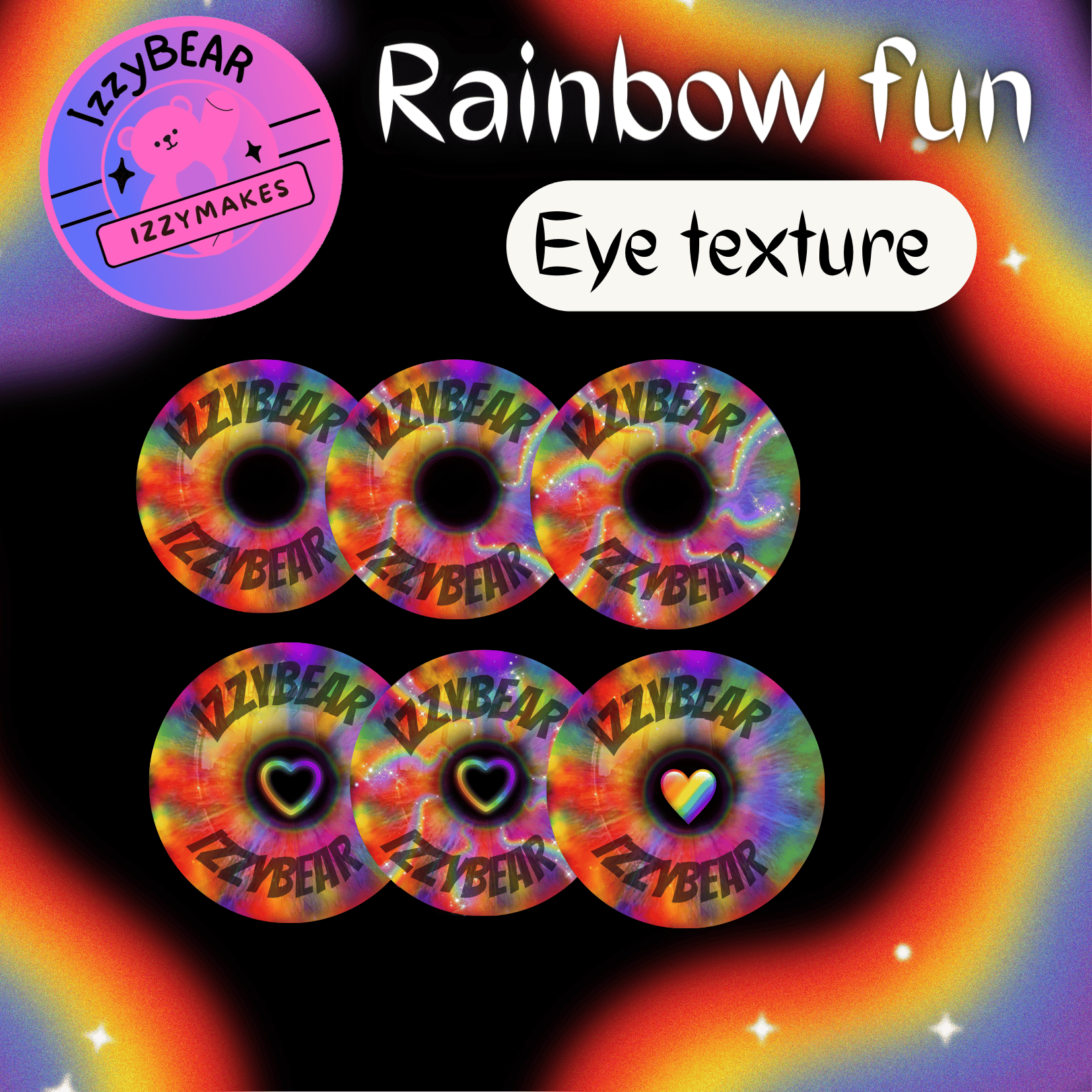 Toyinlevel Fun Textures Eye Textures - Rainbow Fun - Payhip