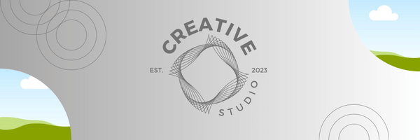 Customizable Clean Geometric Design Email Header Template for Canva - Small Business Branding, gray gradient
