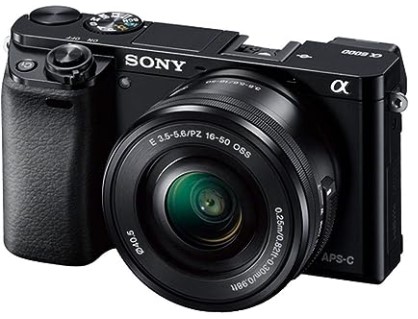 Sony Alpha a6000 Mirrorless Digitial Camera 24.3MP SLR Camera with 3.0-Inch LCD (Black) w/ 16-50mm Power Zoom Lens