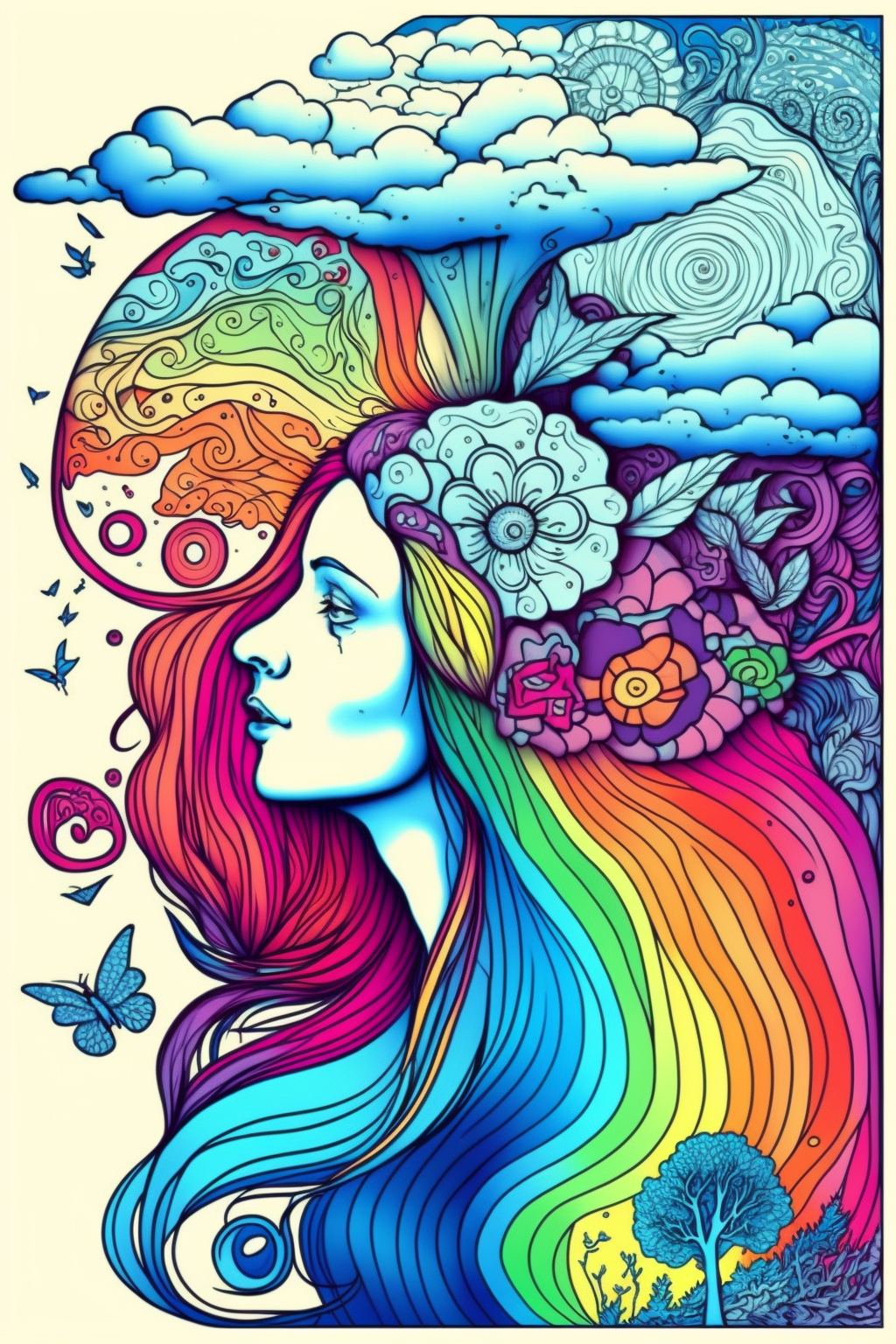 30 Trippy Psychedelic Coloring Pages For Adults