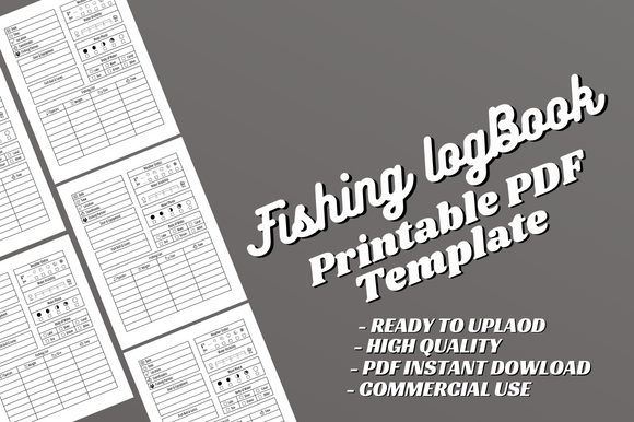 Fishing Log Book Paper Sheets Interior - Payhip