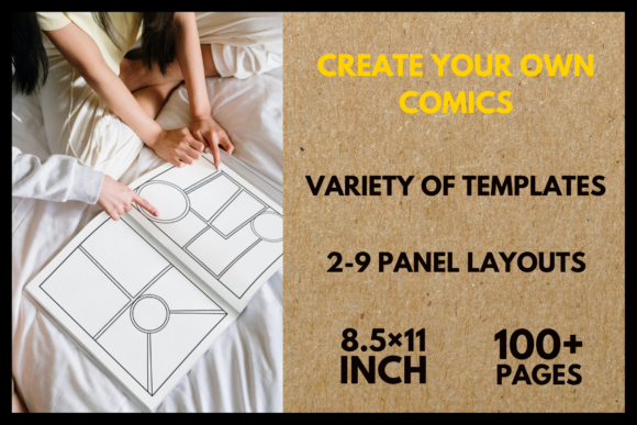 Blank Comic Book KDP Interior Template Graphic by Rozilya Designer ·  Creative Fabrica