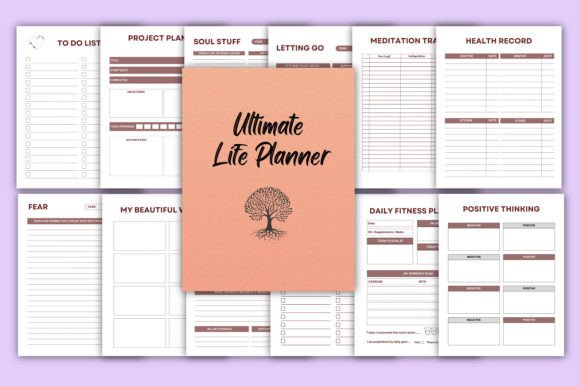 Editable Vision Board Planner KDP