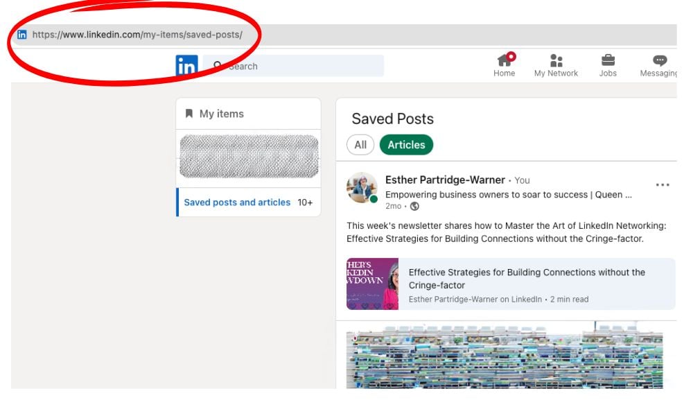 Where to find saved posts on LinkedIn on your desktop.  There are three main ways to find saved posts on LinkedIn. I will explain them all step-by-step.   Method 1  If you check your saved posts regularly, one of the best ways to access LinkedIn’s saved posts is by bookmarking them. All you need to do is open the link below: -  Saved Posts: linkedin.com/my-items/saved-posts/