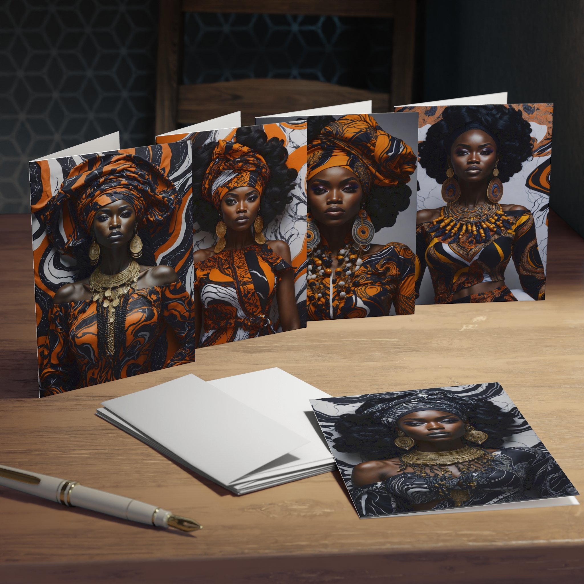 AFRICAN PRINT GREETING CARDS (5 PACK) - Payhip