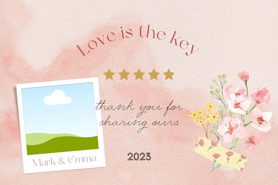 Light Pink Textured Background Photo Frame Sticker Label 3"x2" | Customizable Canva Template | Digital. Design