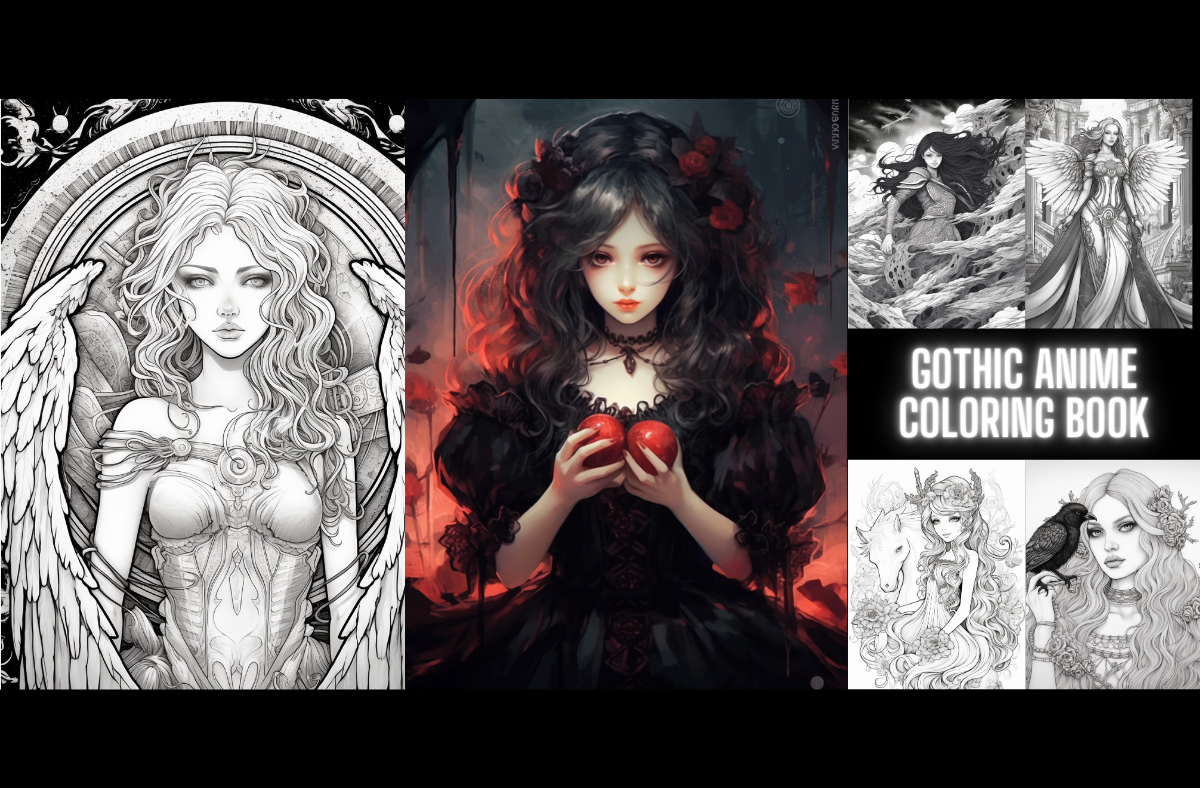Gothic Anime Coloring Book for Adults - Payhip