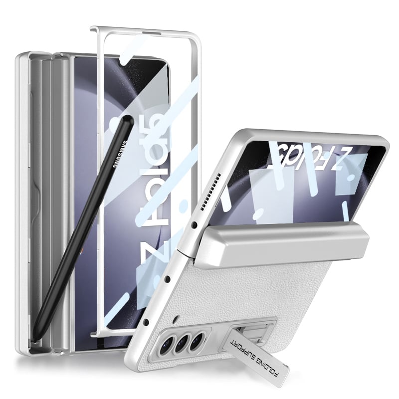 Z Fold 5 Case, Wallet Case Compatible Samsung Galaxy Z Fold 5 With Screen  Protector & Pen Slot & Card Holder & Slide Camera Cover & Hinge