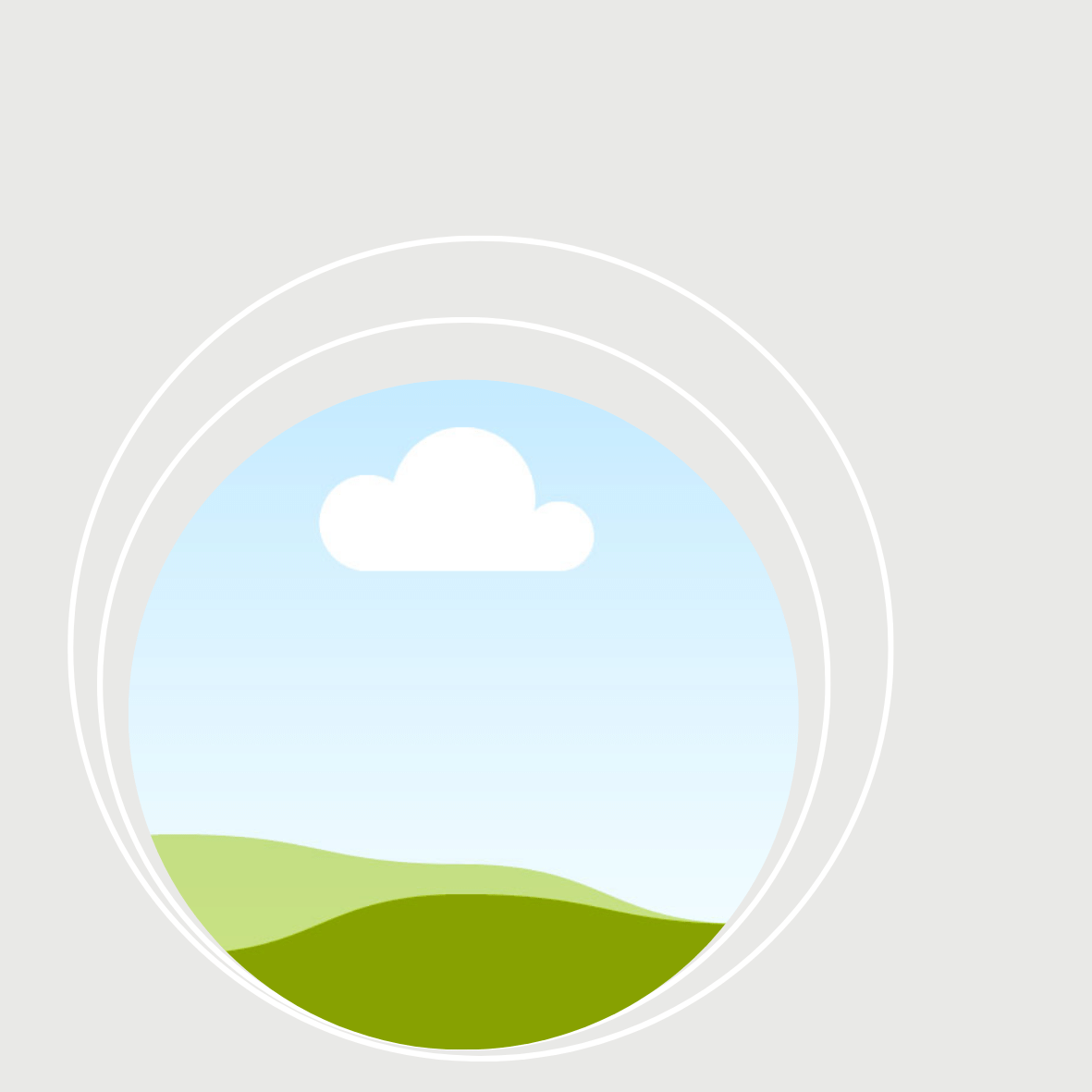 Light Grey Photo Frame Circle Sticker | Customizable Canva Template | Digital. Design