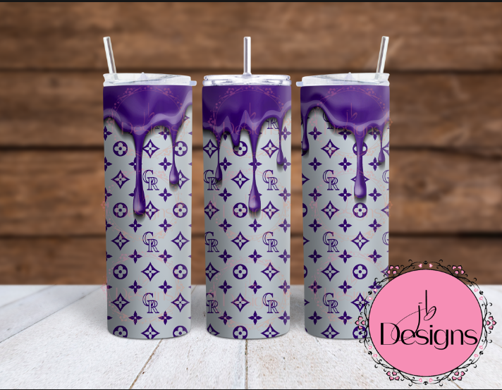 Colorado Rockies Purple and White Sublimation tumbler wrap Straight/taper  20oz and 30oz - Payhip