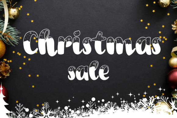 snowflakes christmas font