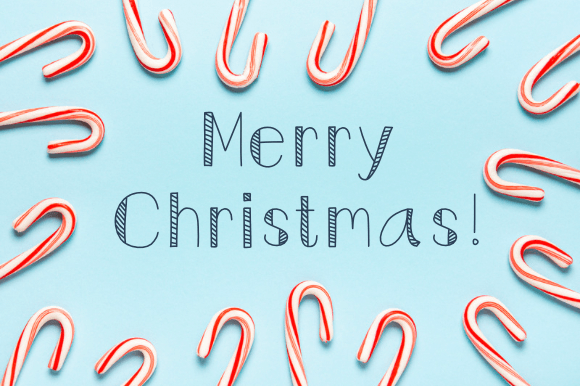 christmas candy font