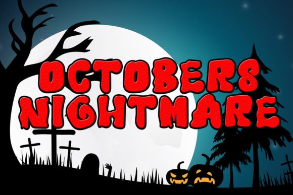 halloween font for print on demand