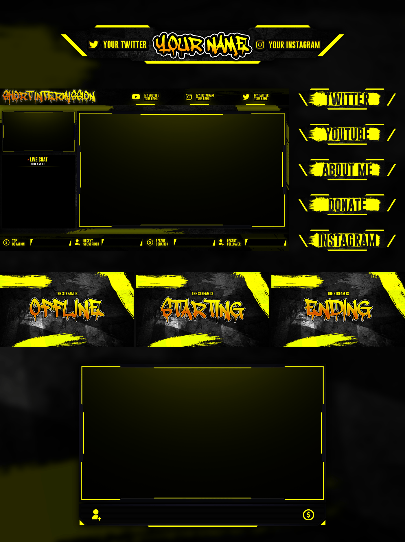 Graffiti Themed Stream Pack Template - Payhip