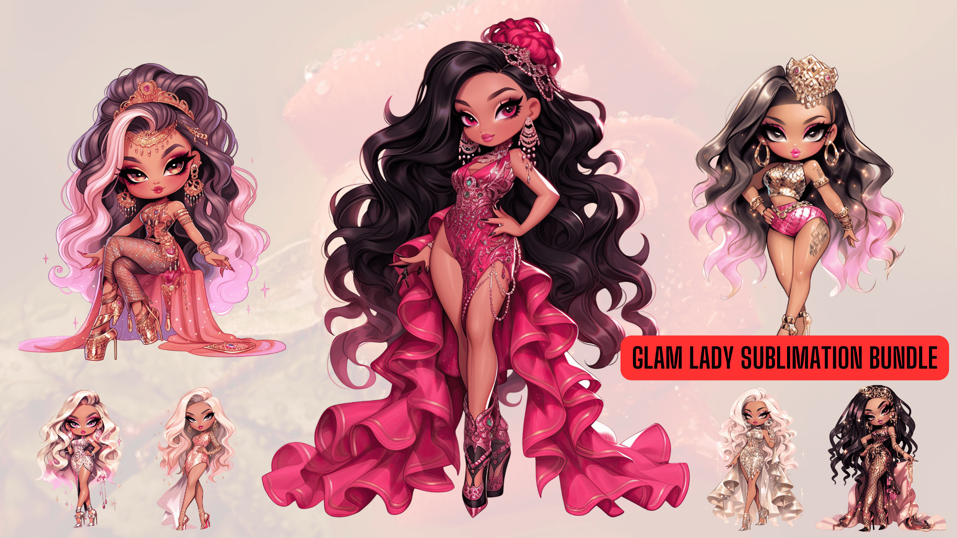 Glam Lady Sublimation Bundle - Payhip