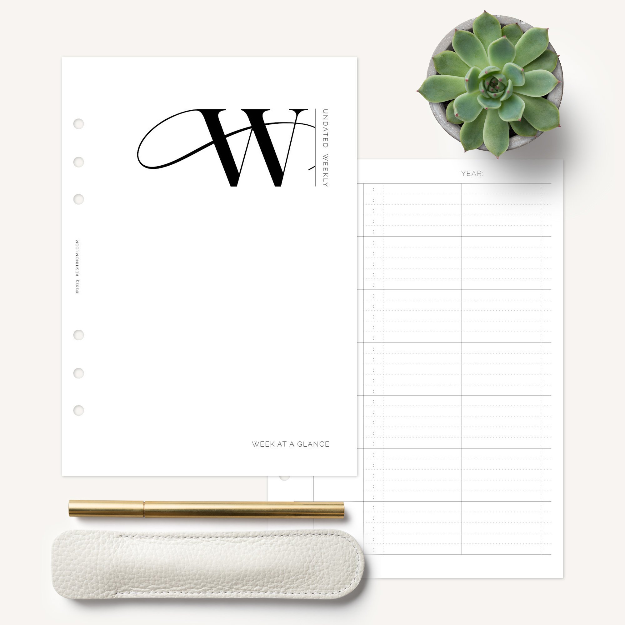 04 The Undated Weekly - Printable A5 Planner Insert