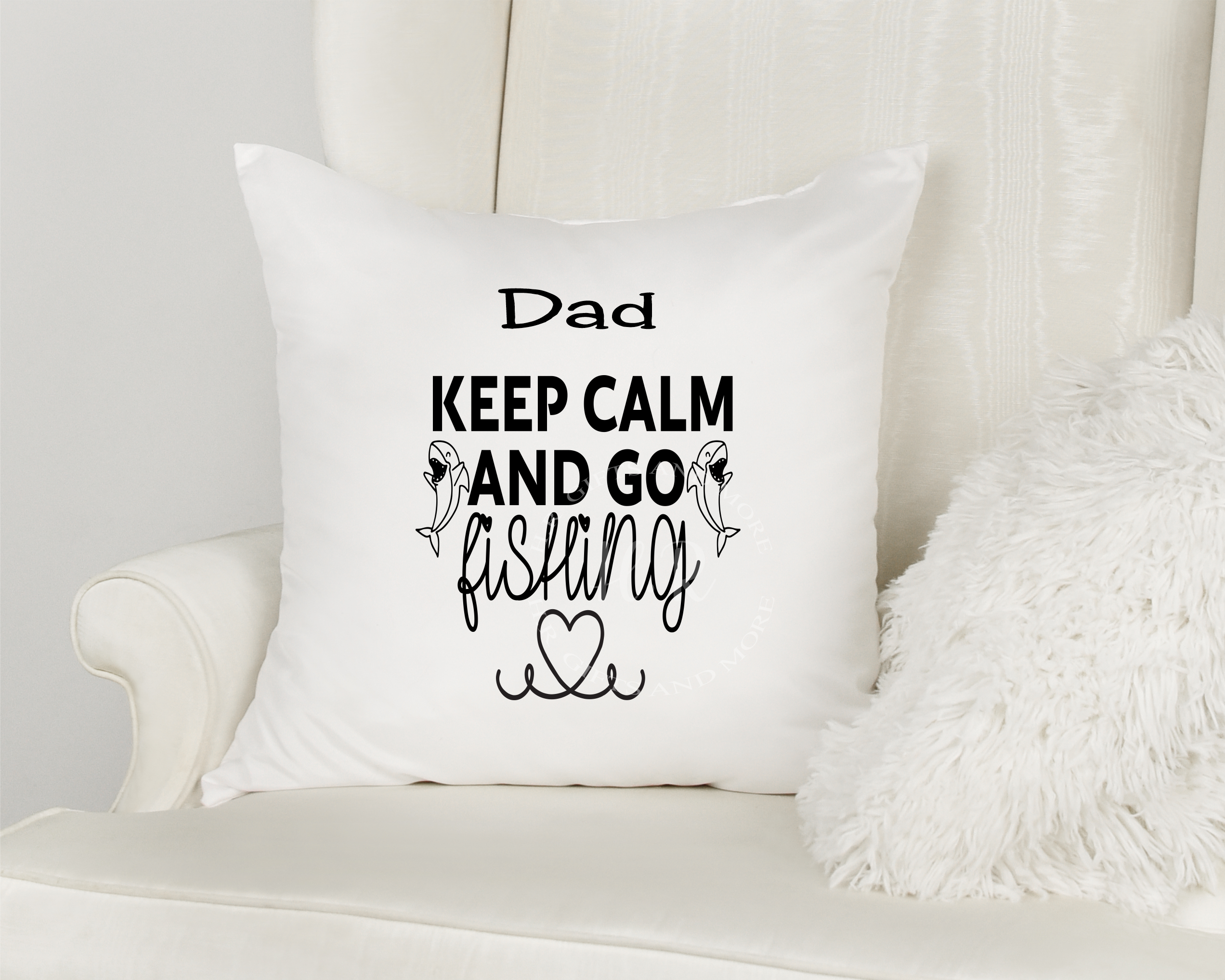 Personalised Keep Calm and Go Fishing Cushion - Payhip