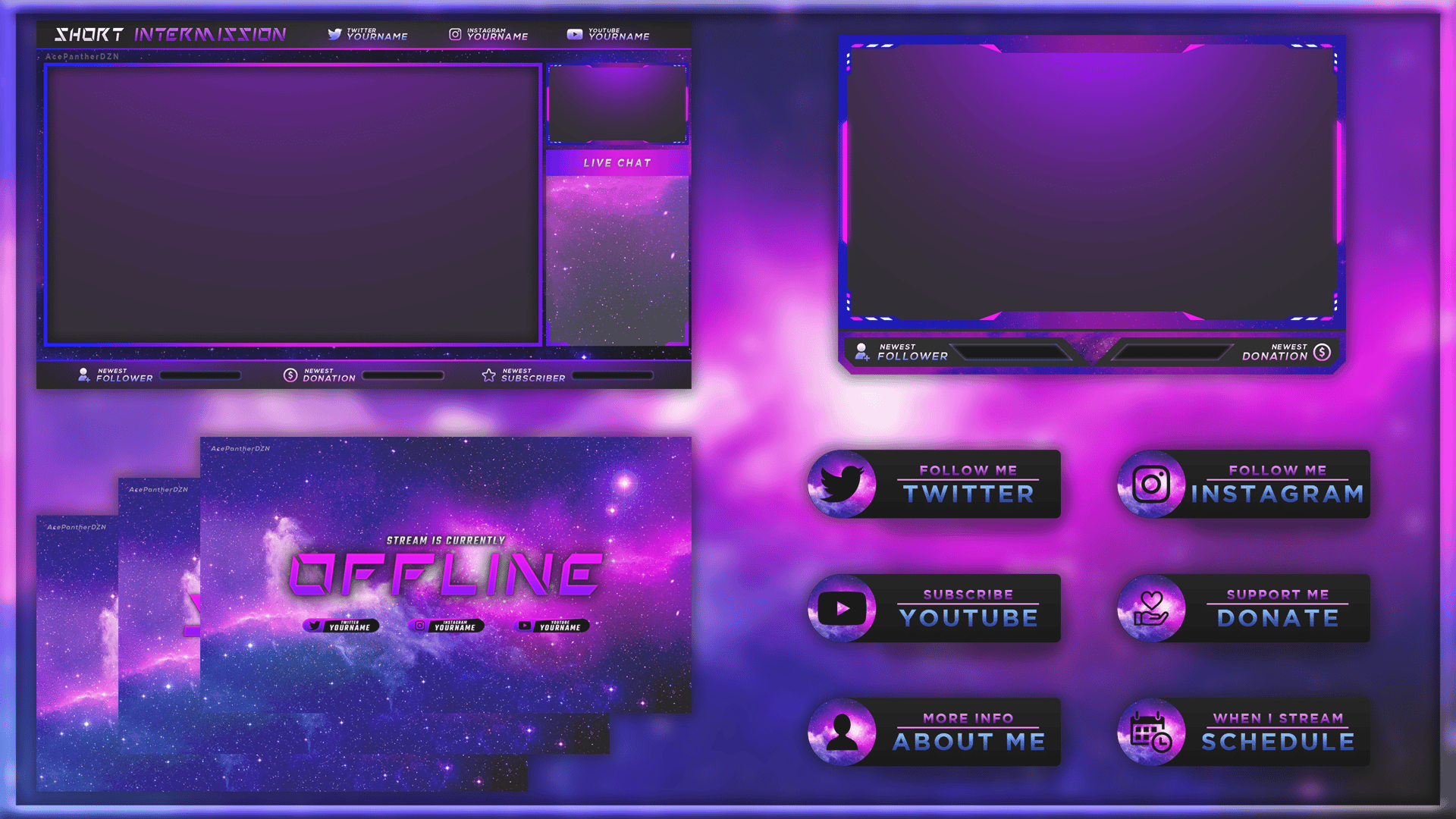 PantherDZN - Galaxy Stream Pack Template - Payhip