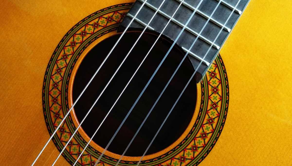 classical guitar strings sound hole rosette