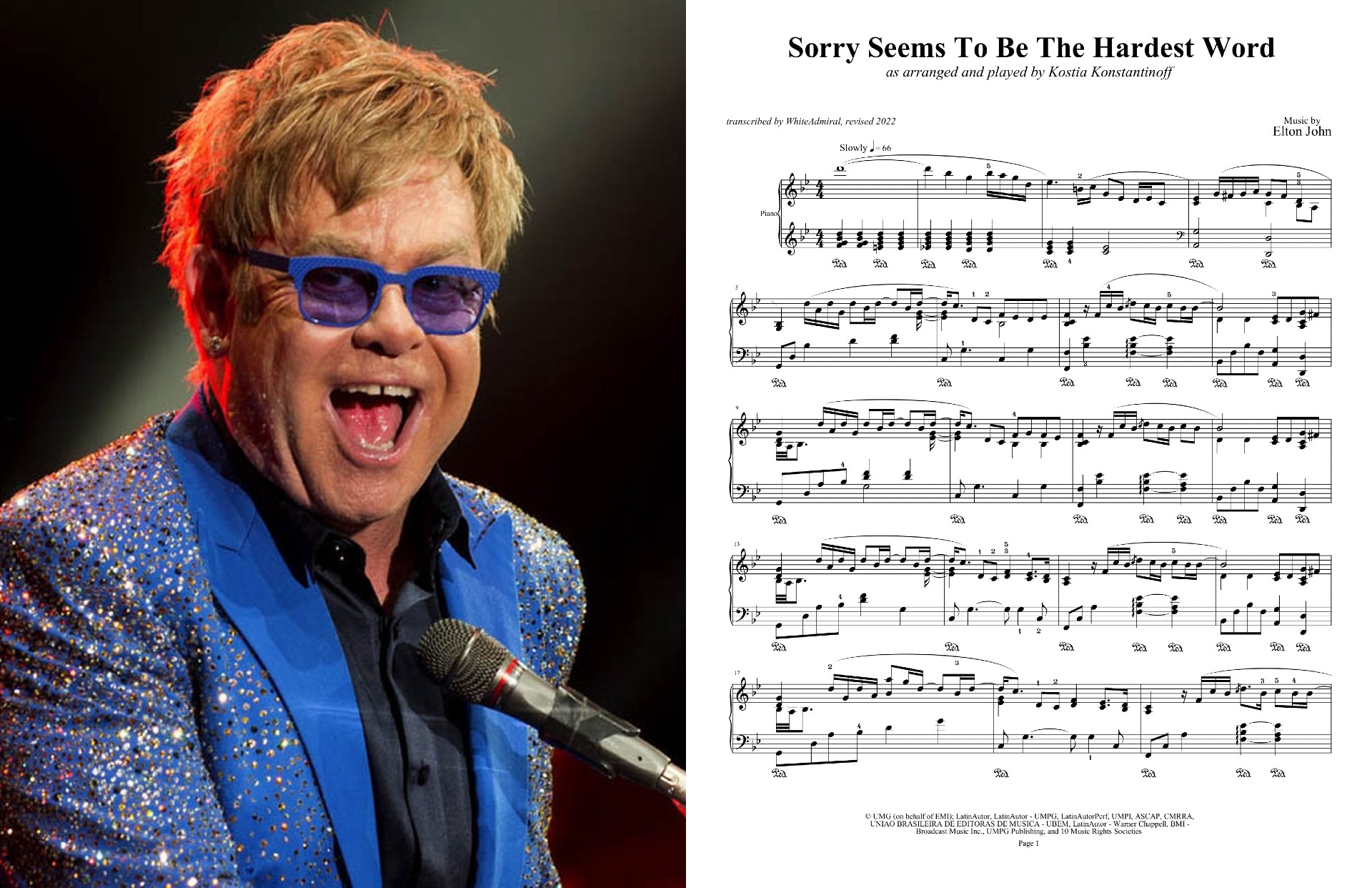 Sorry Seems To Be The Hardest Word - Elton John (Kostia's Version)