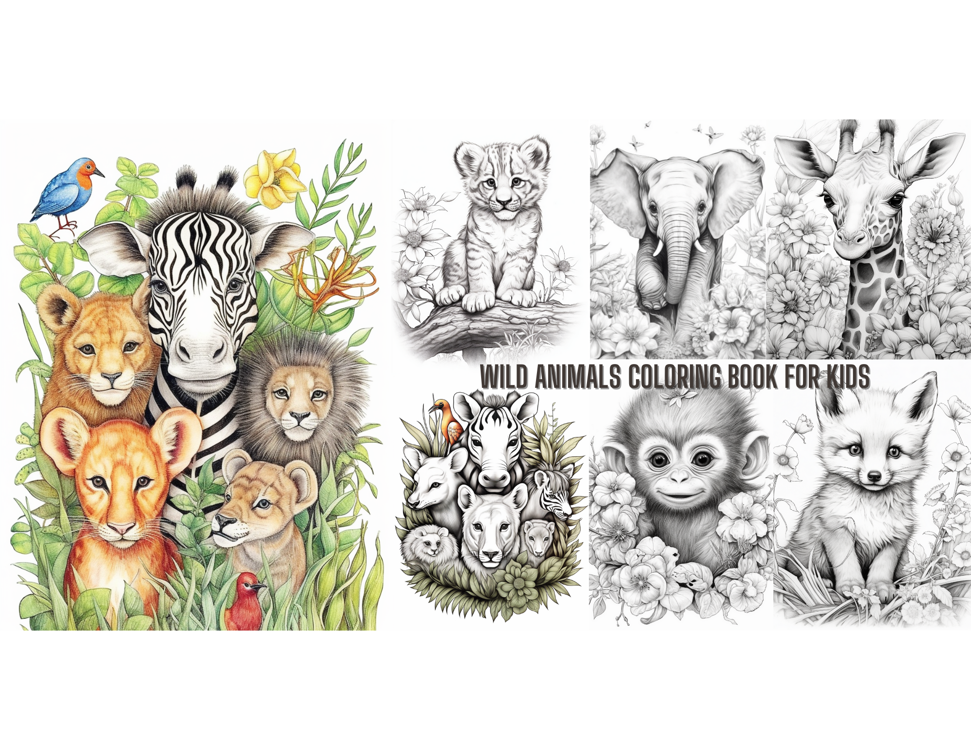 Kids Farm Animals Coloring Pages - Get Coloring Pages, image size:2000x1545