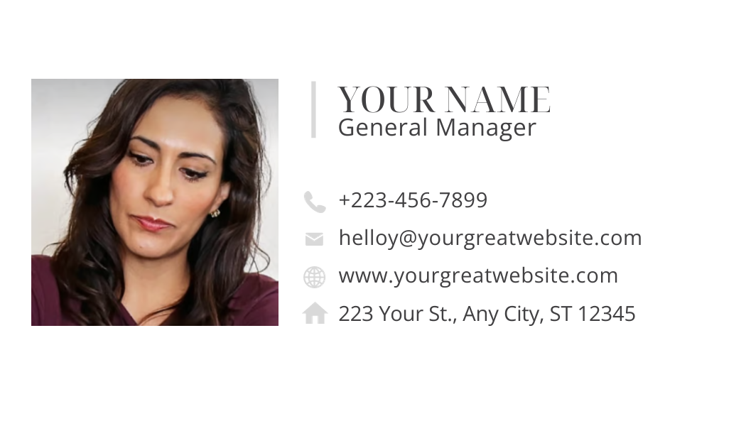 1 Professional, Free, Minimalist Photo Business Card