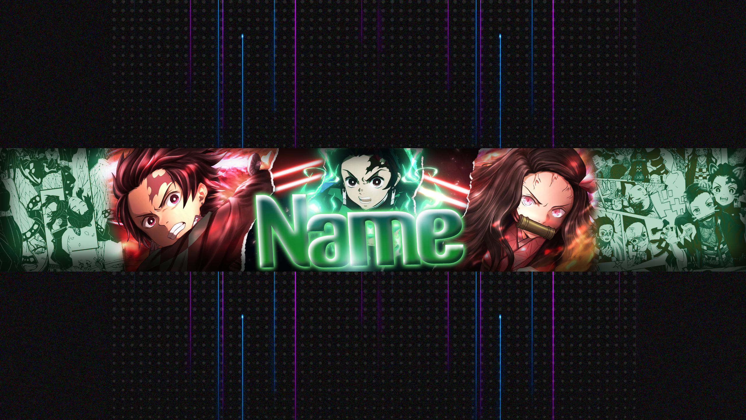 Demon Slayer YouTube Banner Payhip — free download