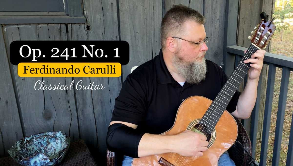 Pauly playing Carulli Op. 241 No. 11 on guitar