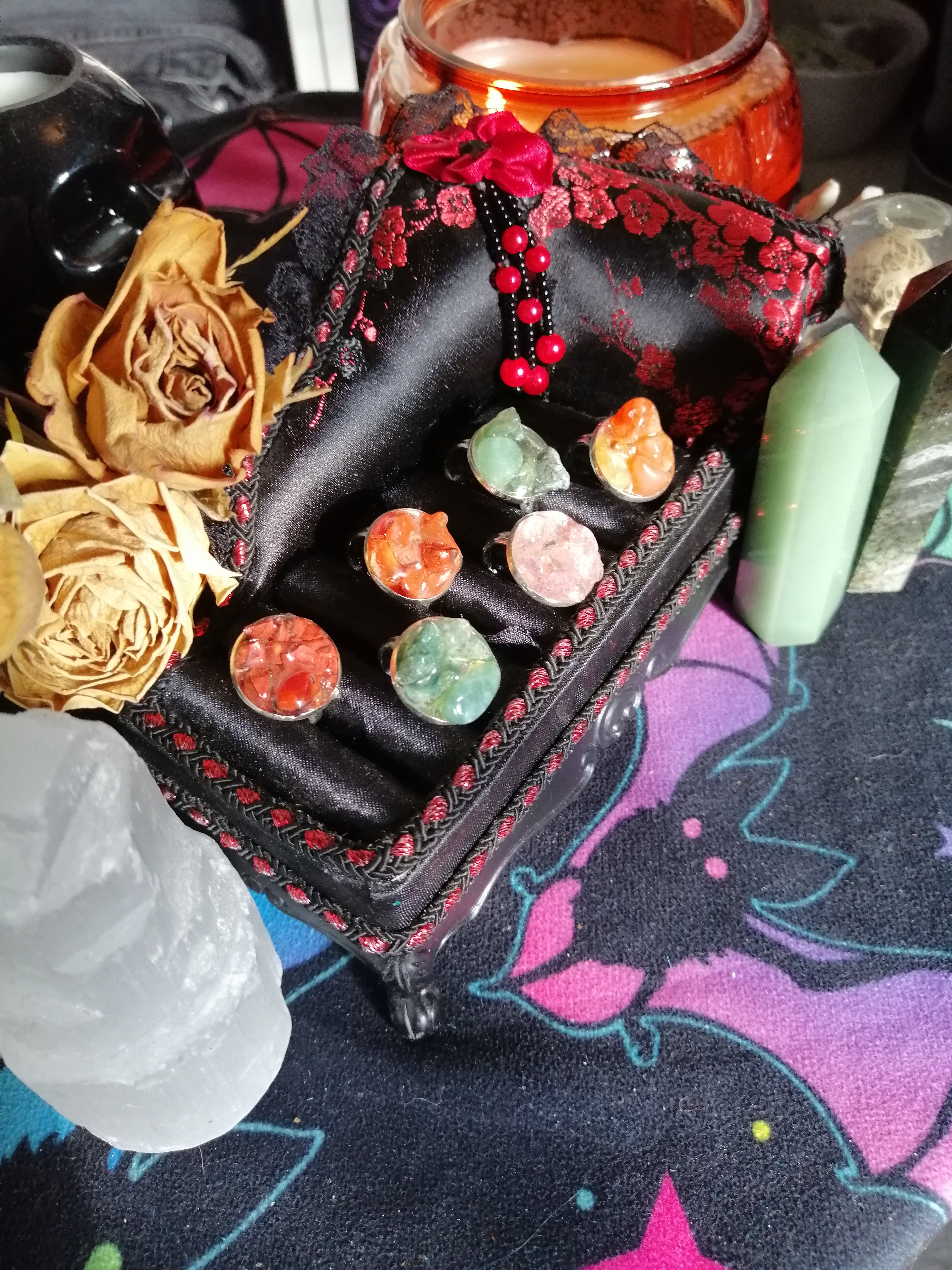 Handmade adjustable crystal rings - Payhip