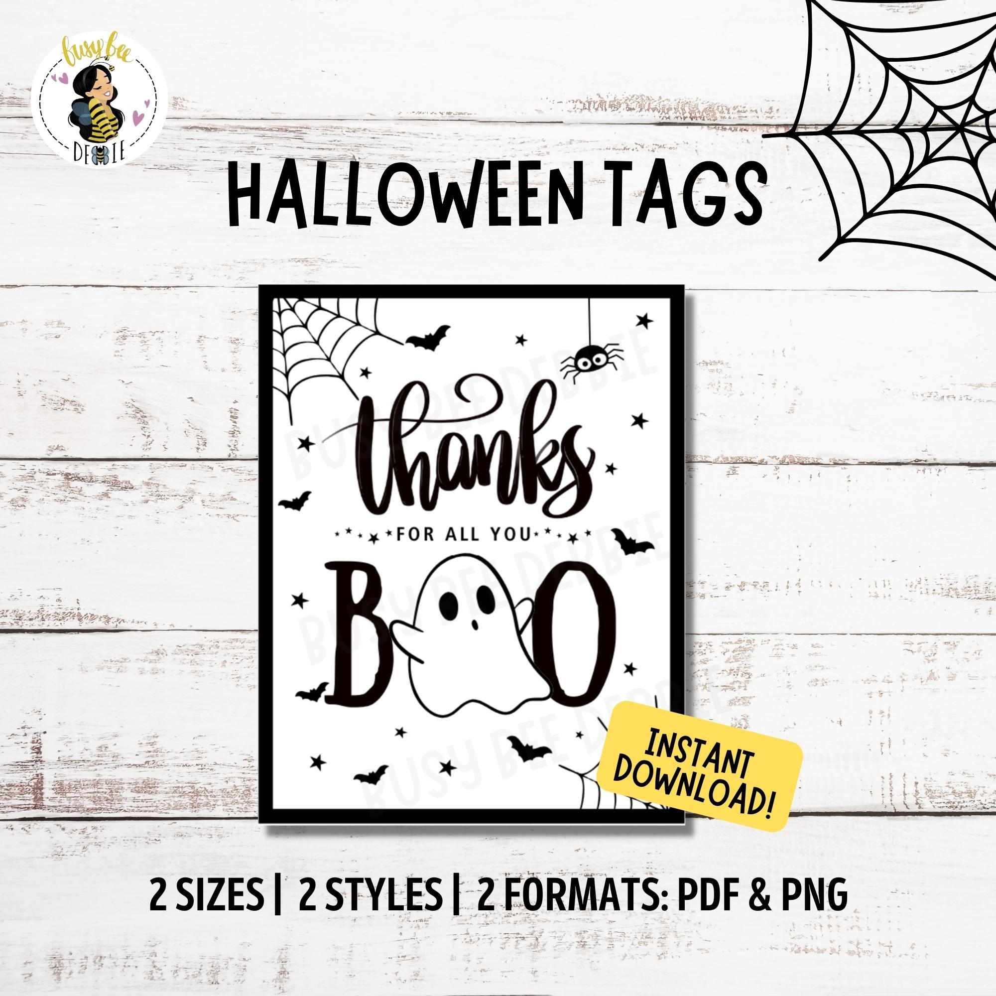 printable-halloween-treat-tags-for-coworkers-teachers-staff-halloween-ghost-cards-thanks-for-all-you-boo-halloween-treats-payhip for Free Printable Halloween Tags Black And White Printable Halloween Treat Tags for Coworkers, Teachers, Staff | Halloween Ghost Cards | Thanks for all you BOO | Halloween Treats - Payhip for Free Printable Halloween Tags Black And White