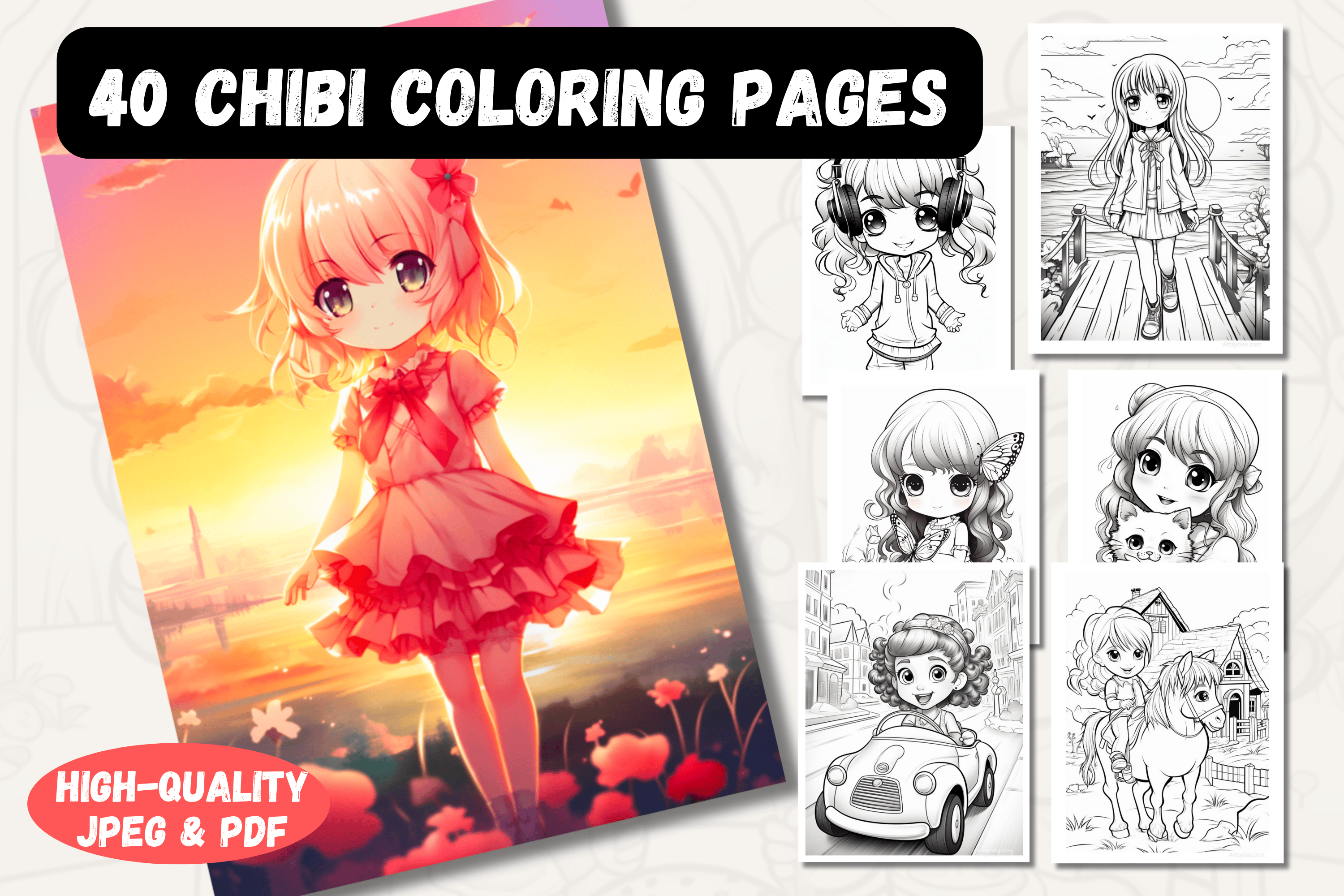 Chibi Fairies Coloring Pages