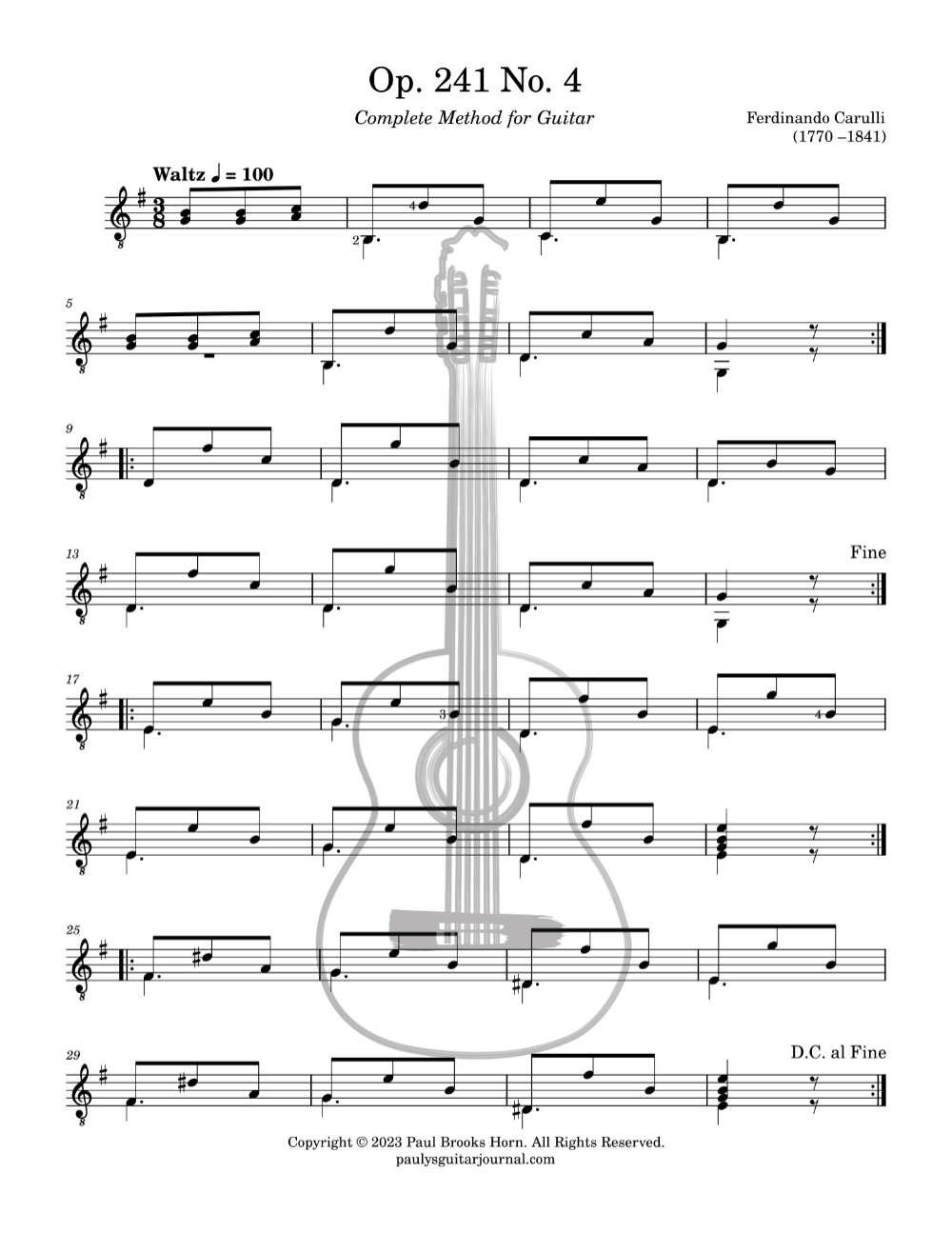 Op. 241 No. 4 by Ferdinando Carulli
