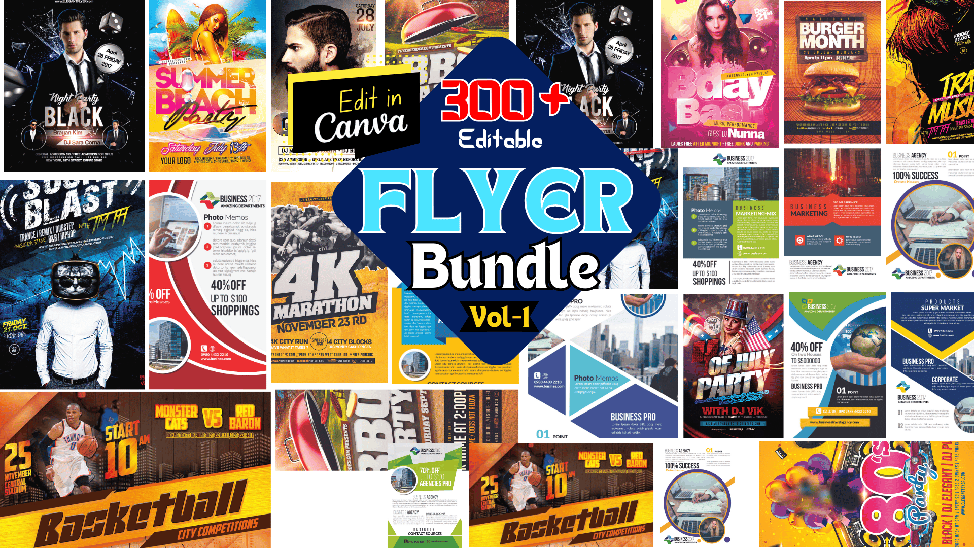 300 Flyer Designs with our Editable Flyer Templates. PSD Files Included ...