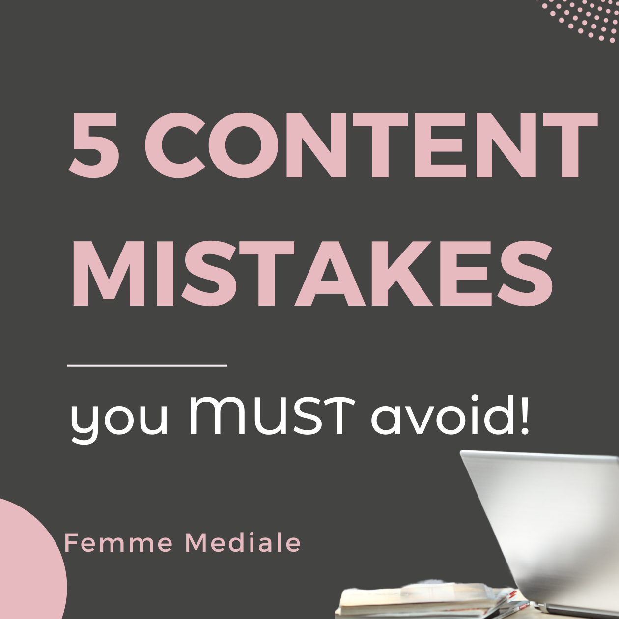 5 Content Mistakes you must avoid, Woman sitting in front of a laptop