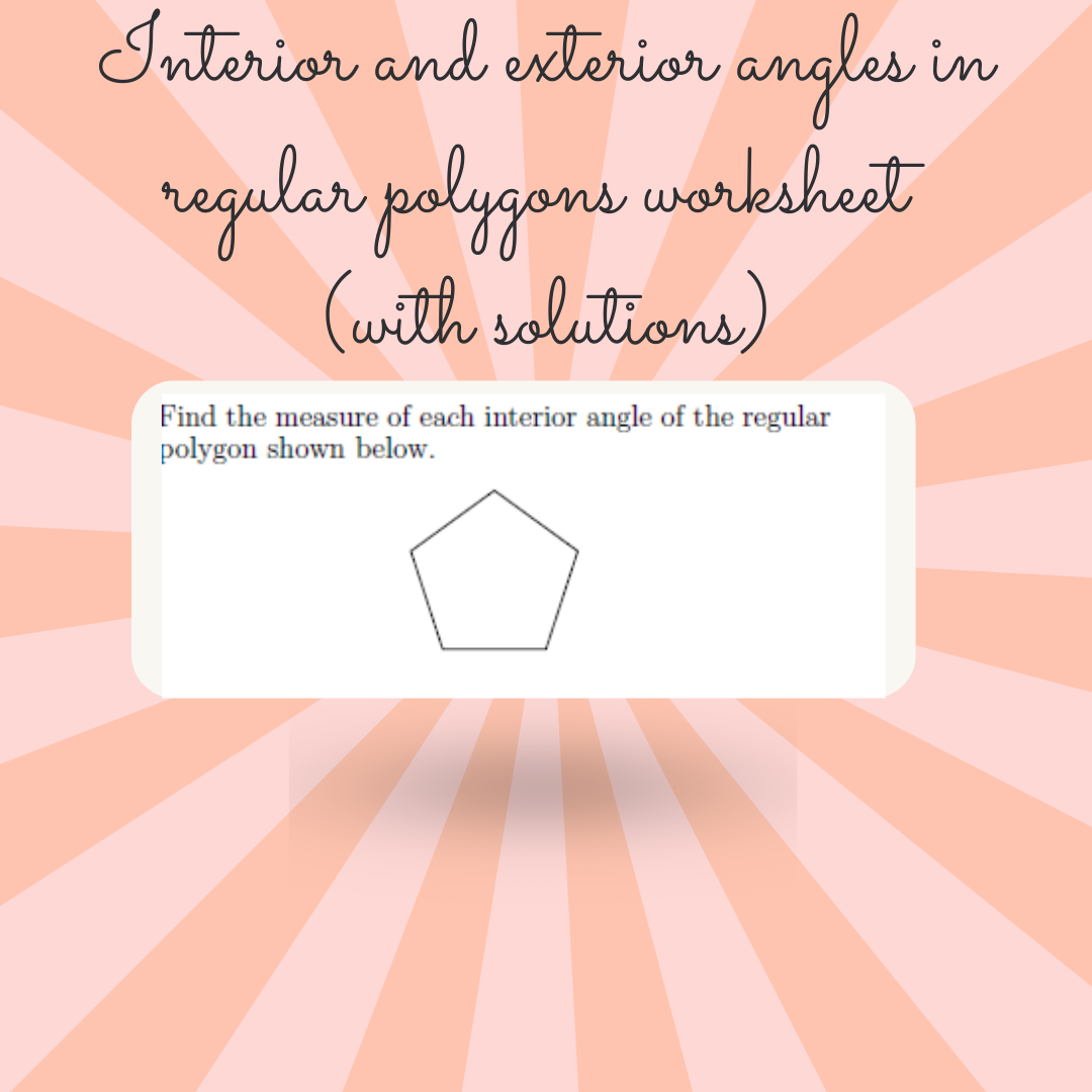 Regular Polygons Worksheet