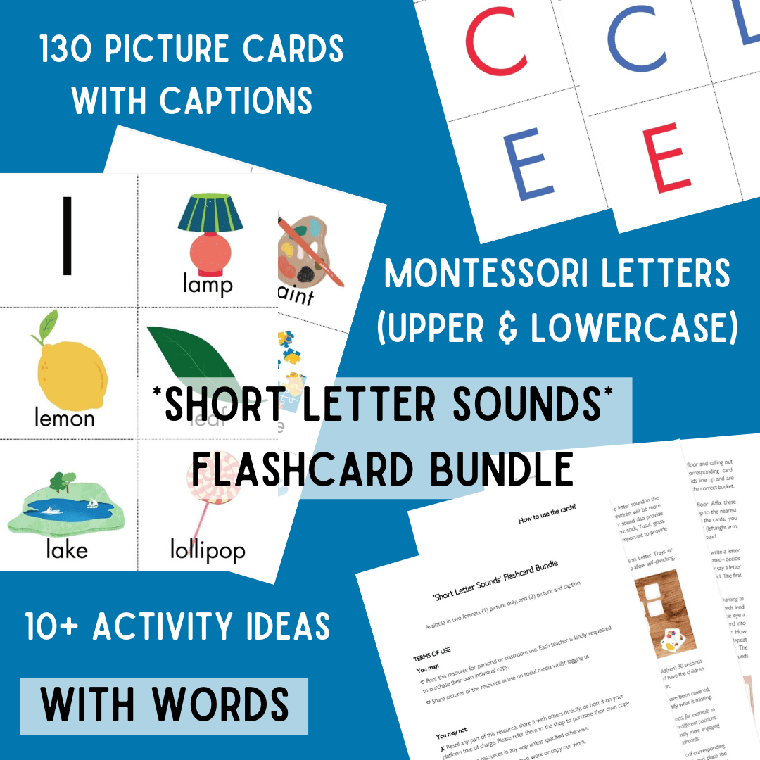 Phase 2-3 Short Letter Sound Flashcards