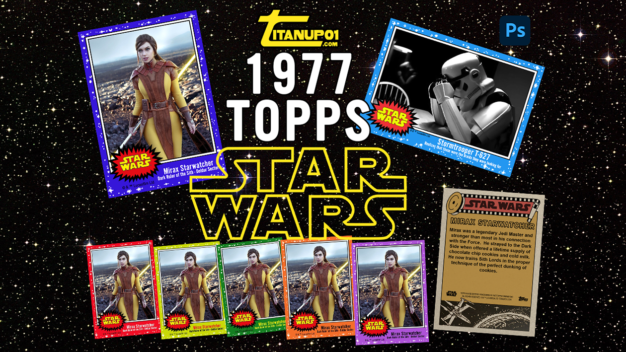 1977 Topps Star Wars Photoshop PSD Templates