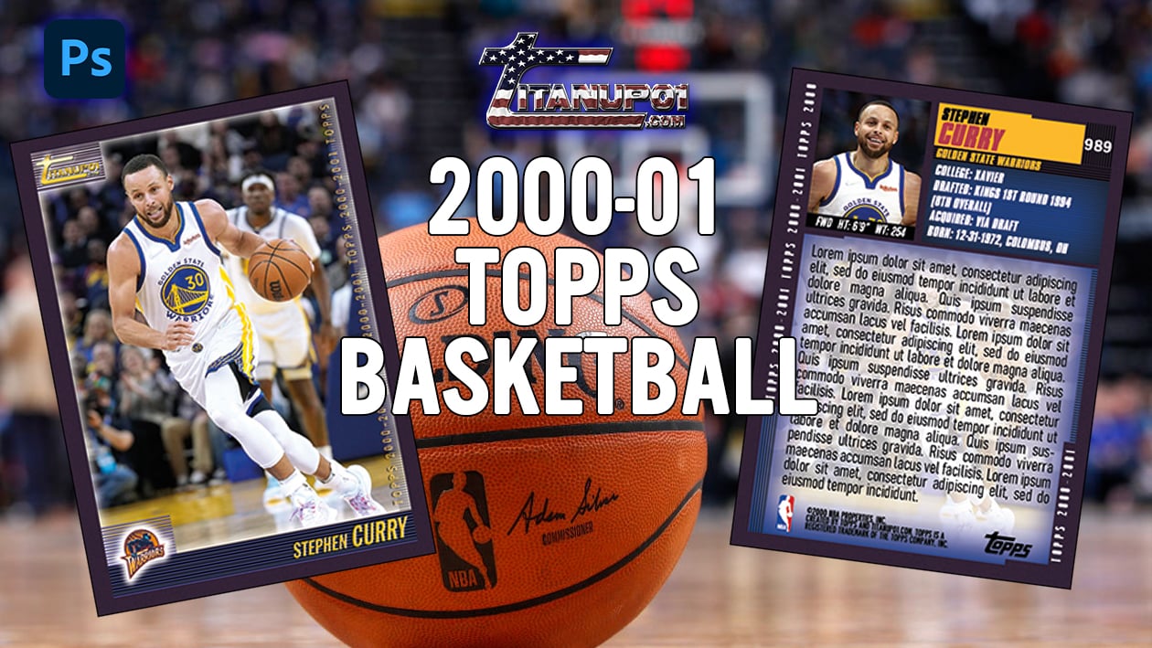 2000-01 Topps Basketball Photoshop PSD Templates