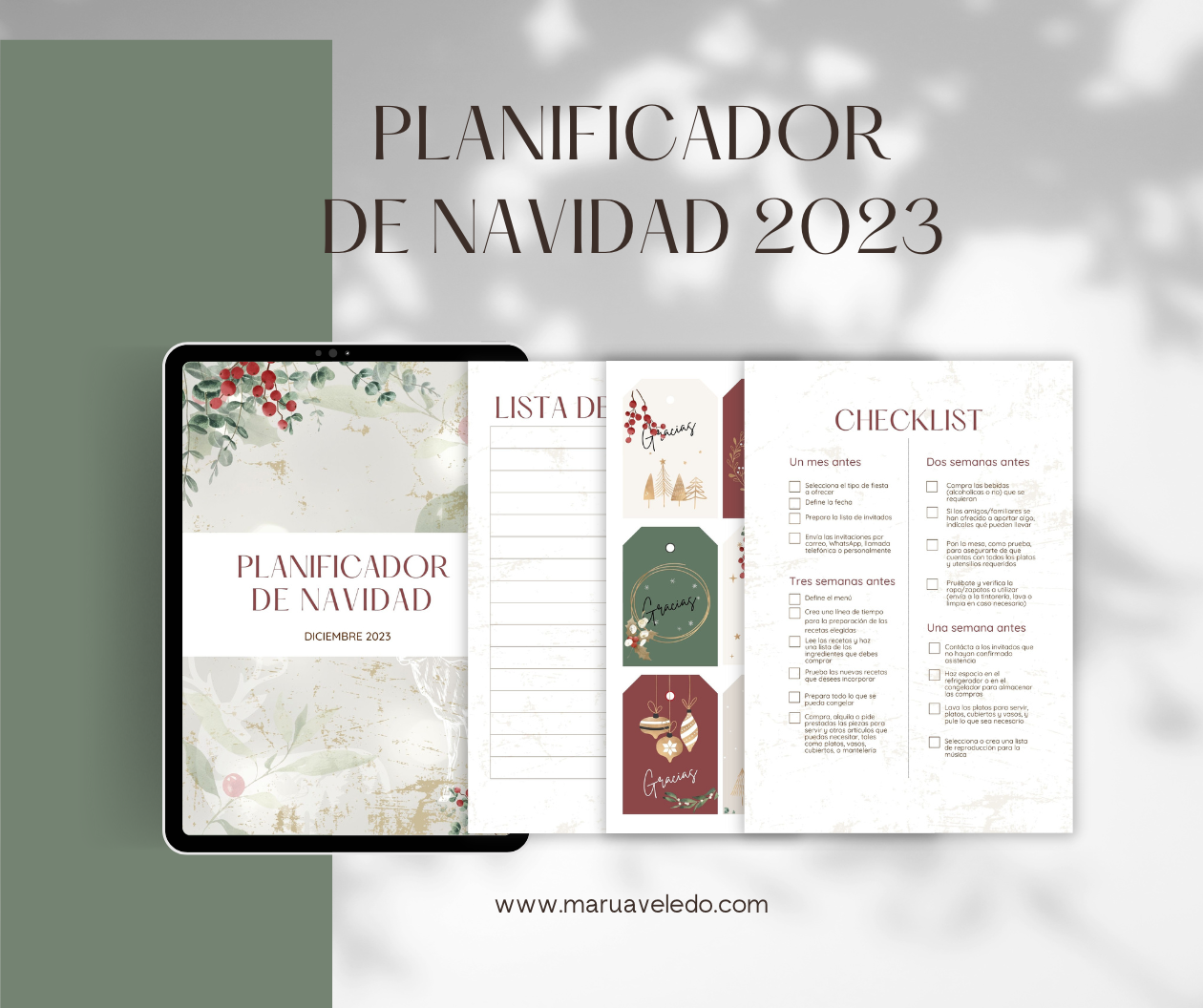planificador de Navidad 2023 - christmas planning Spanish edition