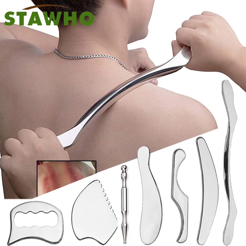Medical Stainless Steel Gua Sha Scraper Physical Therapy Fascia Knife Myofascial Release IASTM Tools Physiotherapy Knife