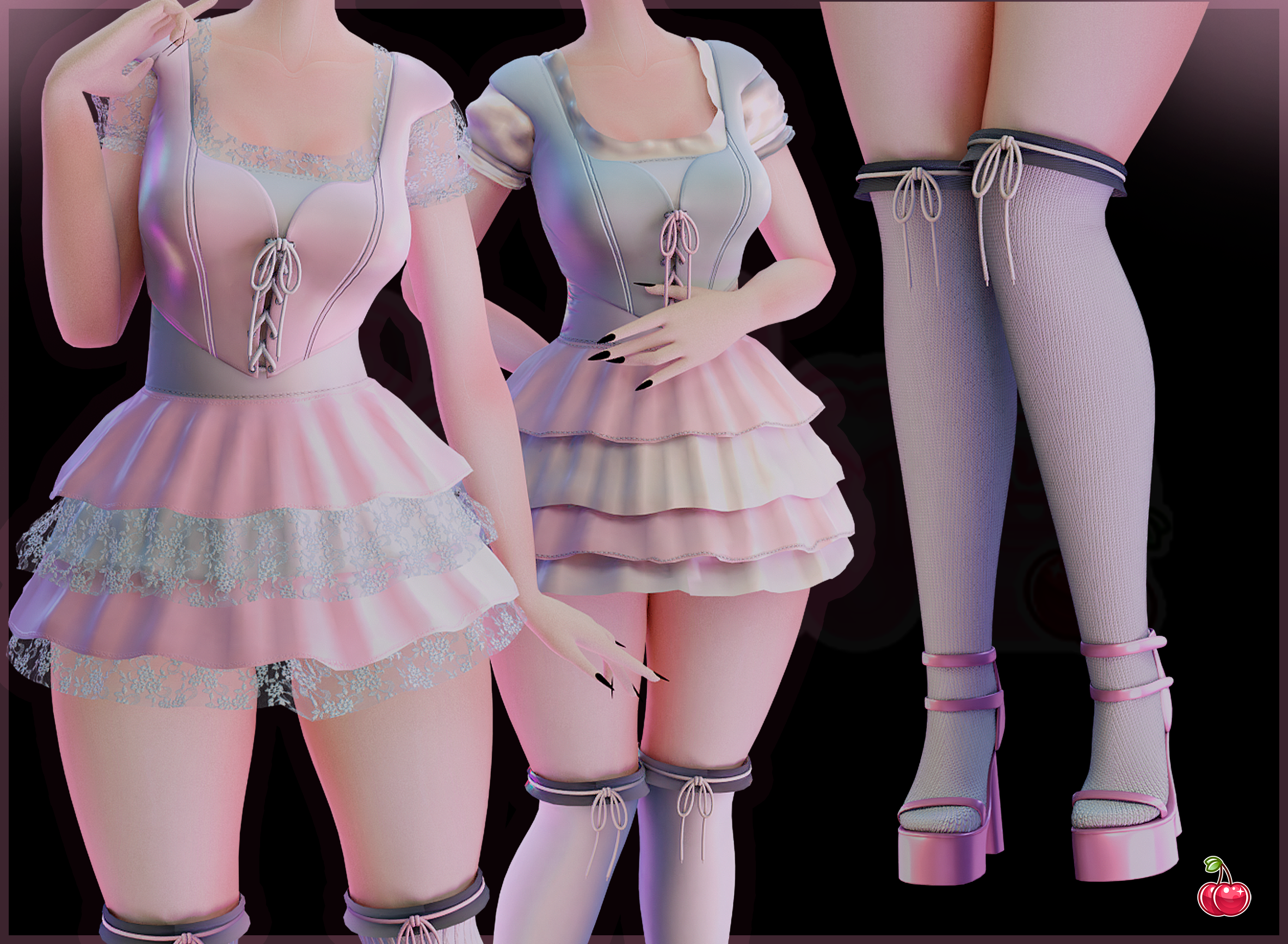 Candy Fairy Coquette Light Pink Party Princess Ruffled Strap Dress –  Sugarplum Store