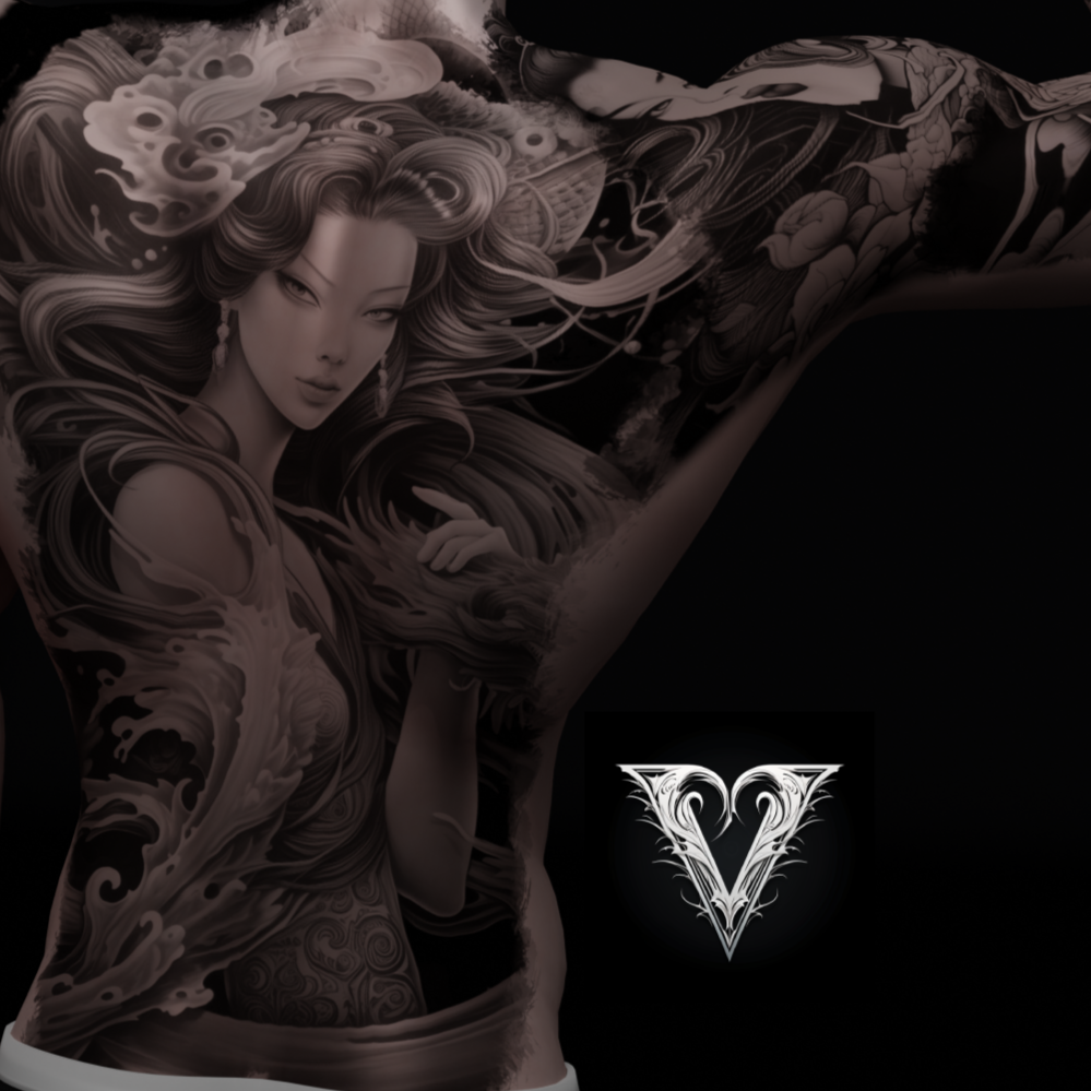 Japanese Style Akii Base Tattoo