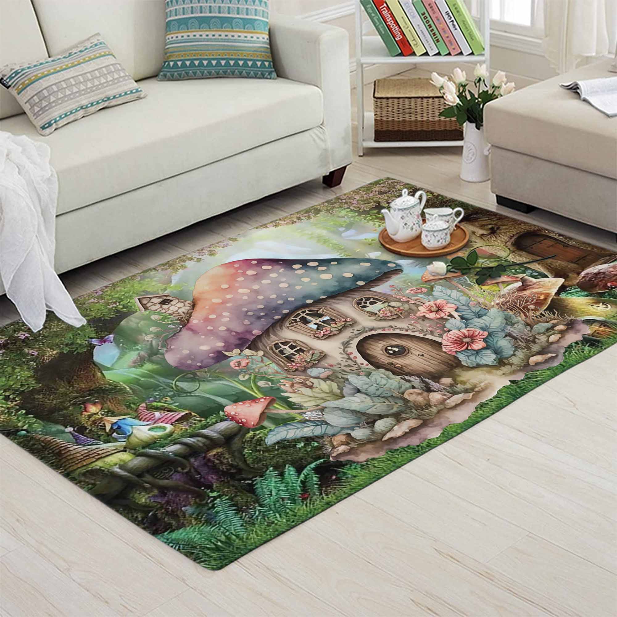 Enchanted Rug Enchanted Forest Mushroom House Rug