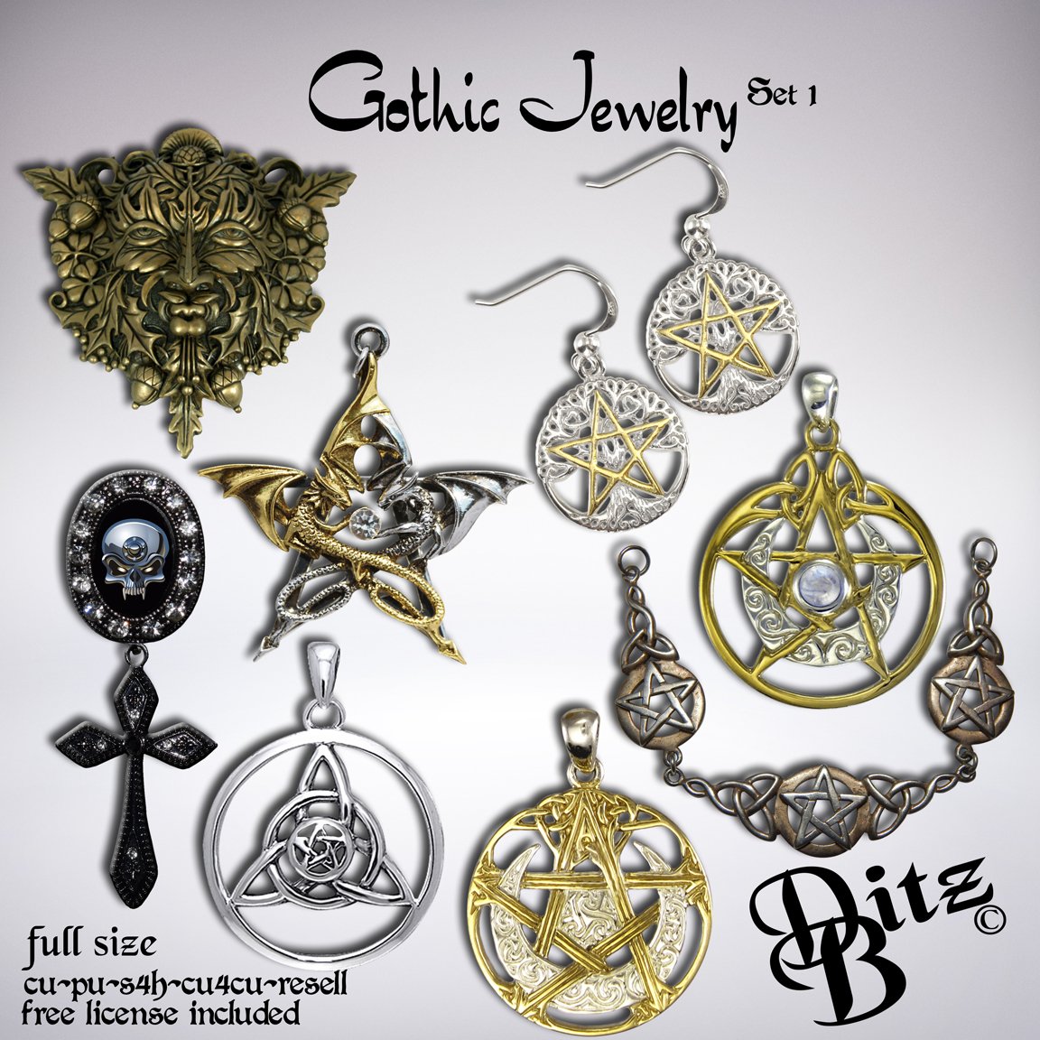 Gothic Jewelry Set 1 - Payhip