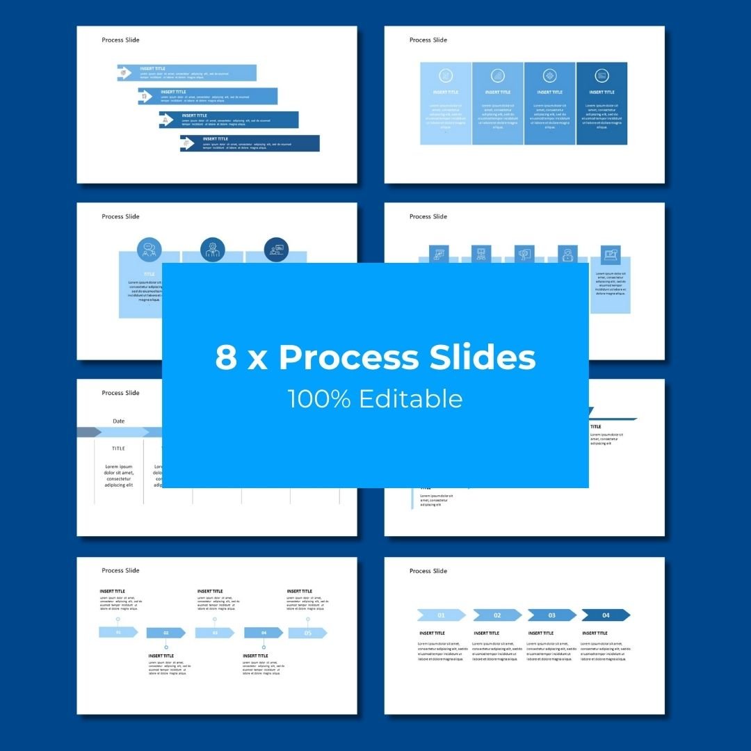 8 x Process Slides in PowerPoint